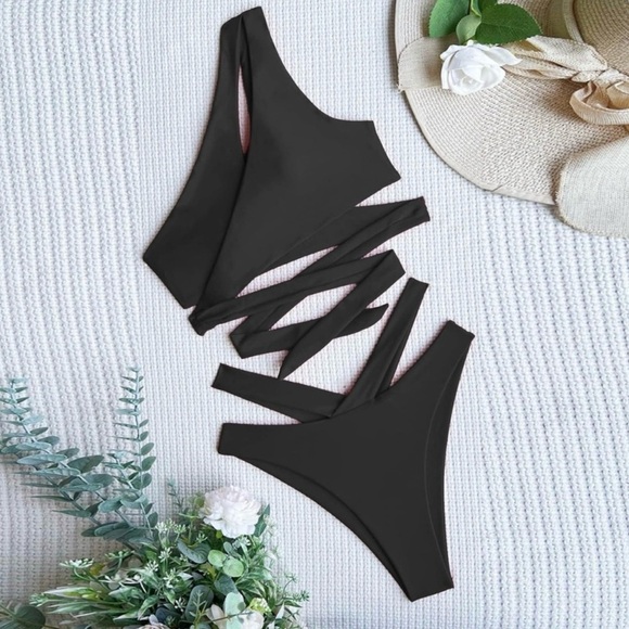 Womens High Waisted Thong Bikini Bottoms Sexy High Swimsuit Bathing Suit Bottom - Picture 4 of 4